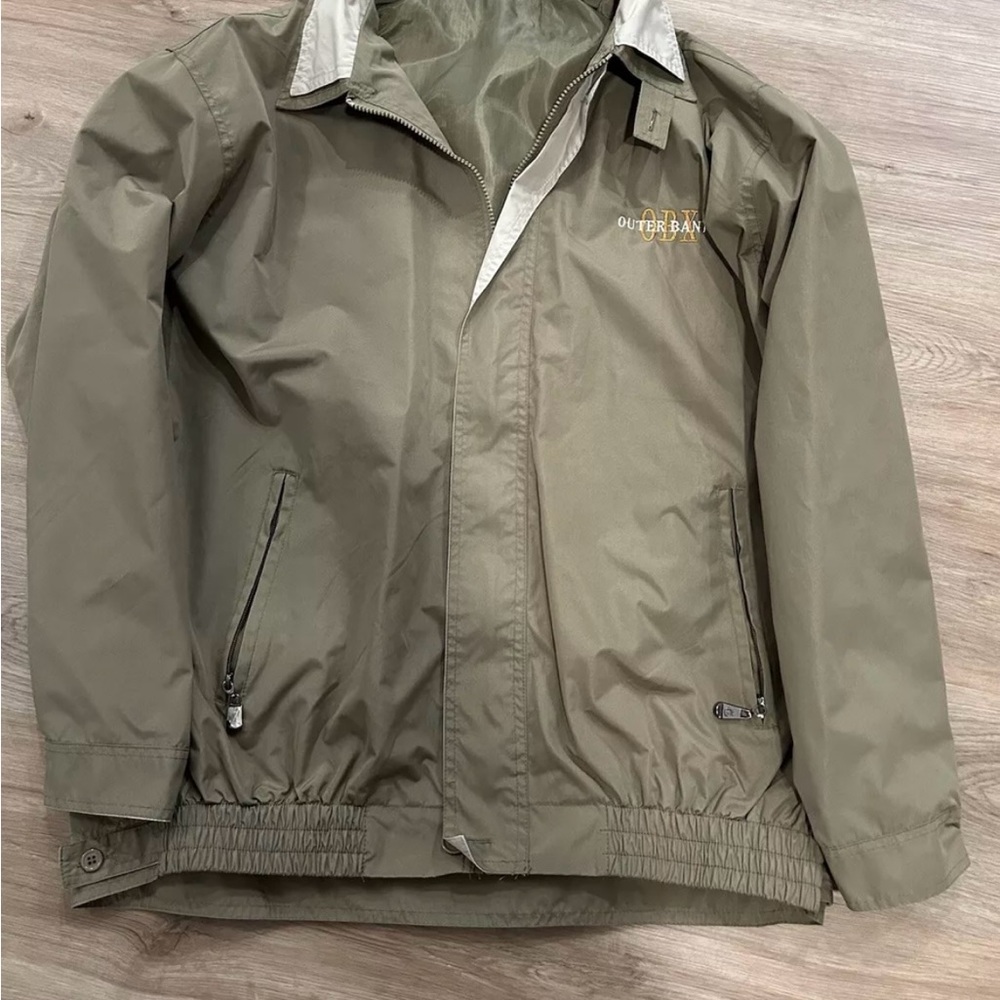 Size XL Outer Banks OBX Zip Front Elastic Banded Waist Men’s Jacket
